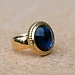 MelanO Ring Goud Lake Blue