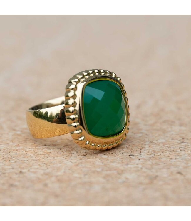 MelanO Ring met Ocean Green – 22mm