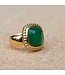 MelanO Ring Goud Ocean Green