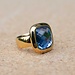 MelanO Ring Goud Jeans Blue