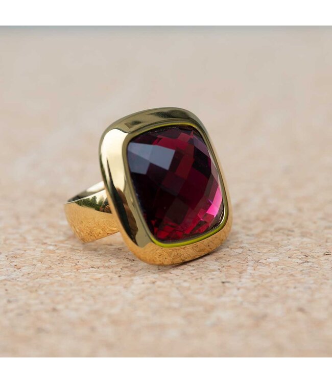 MelanO Ring met Fuchsia – 28mm