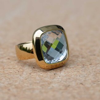 MelanO Ring Goud Crystal