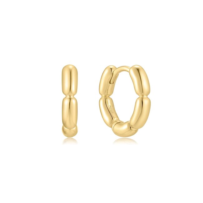 Ania Haie Oorring Segmented Puffy Huggie Hoop