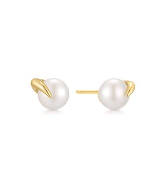 Ania Haie Oorring gold pearl claw stud