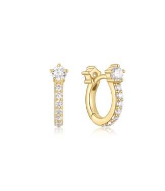 Ania Haie Oorring Gold Sparkling Pavé Huggie Hoop