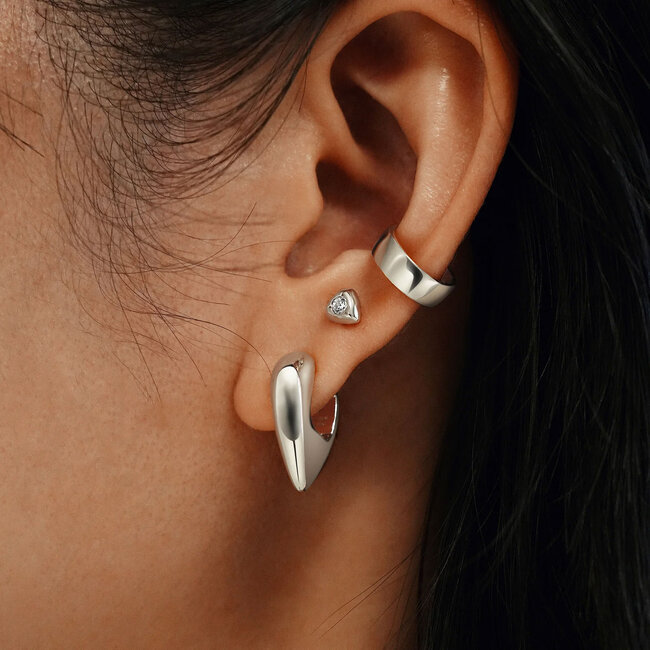 Ania Haie Oorring sparkling shield stud