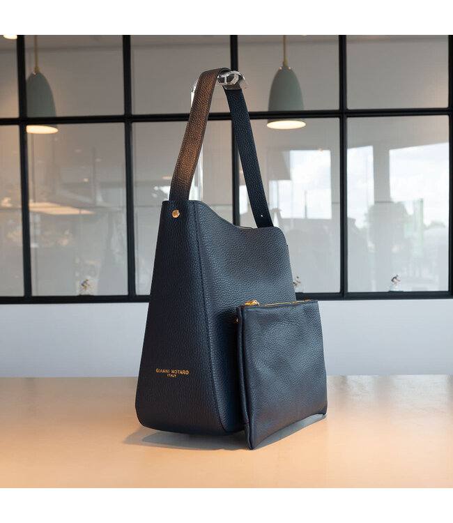 Carol J Leren handtas Alba Groot in blauw