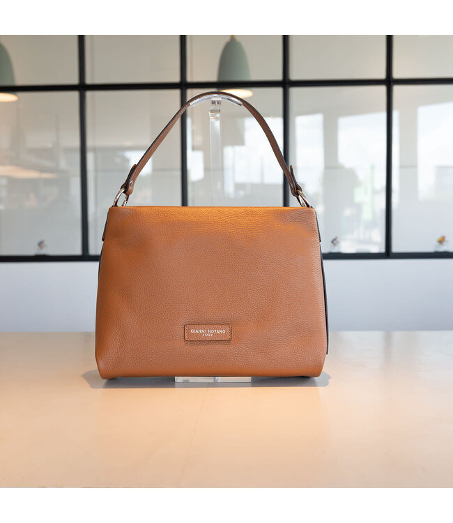 Carol J Leren handtas Giulia in cognac