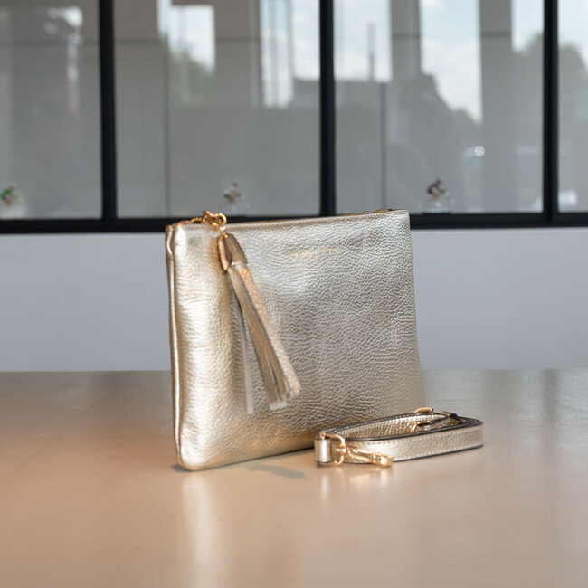 Carol J Leren handtas Amira in platino