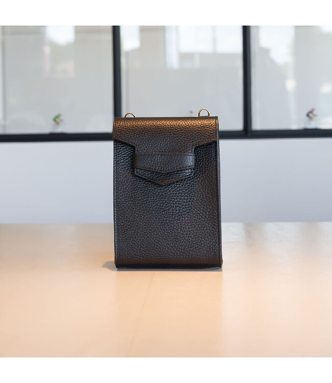 Carol J Leren tasje Armonda in zwart