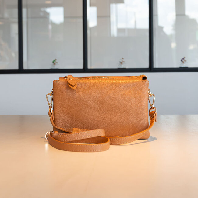 Carol J Leren handtas Harmonie in cognac