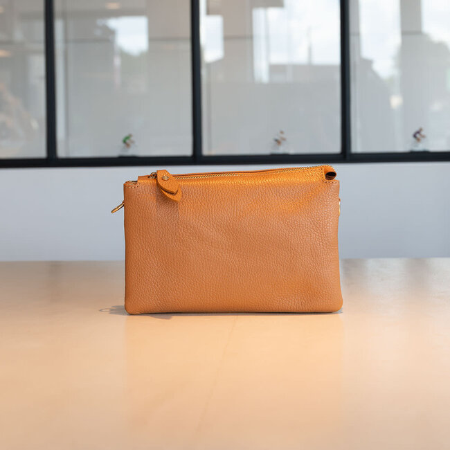 Carol J Leren handtas Harmonie in cognac