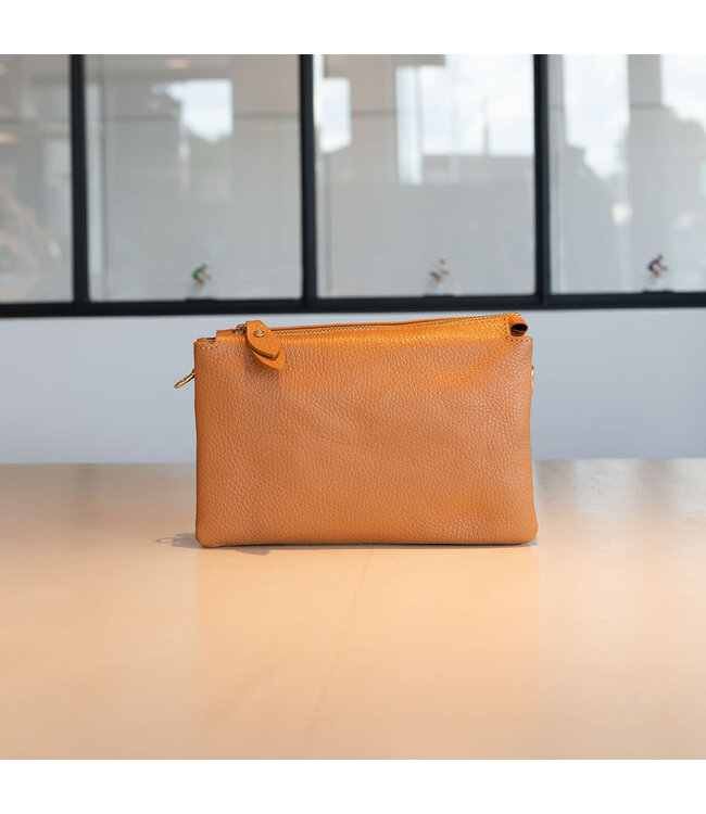 Carol J Leren handtas Harmonie in cognac