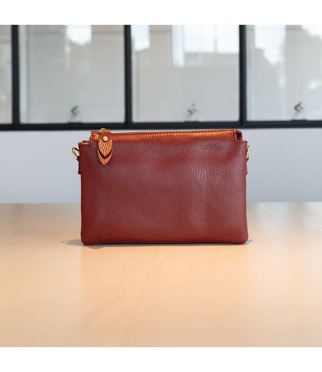 Carol J Leren handtas Harmonie in bordeaux