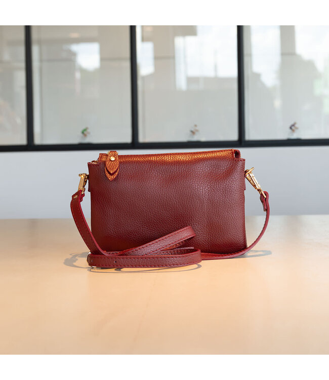 Carol J Leren handtas Harmonie in bordeaux