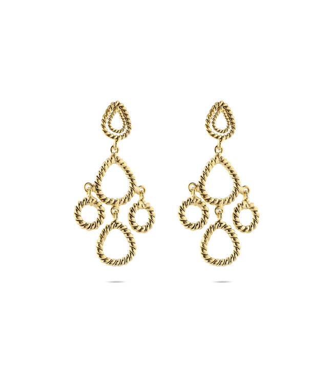 Christine Bekaert Oorring Twisted Dangle