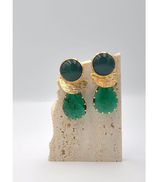 Maison Cachet Oorring Lustres Verts