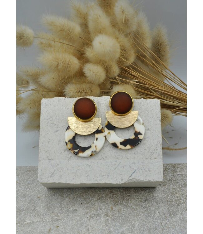 Maison Cachet Oorring Lunes Rondes Cappucino