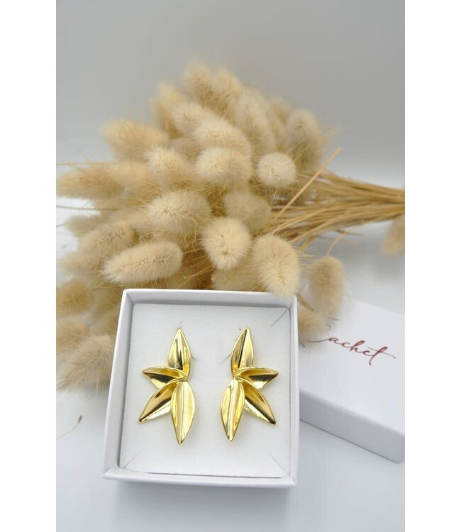 Maison Cachet Oorring Studs Grandes Feuilles