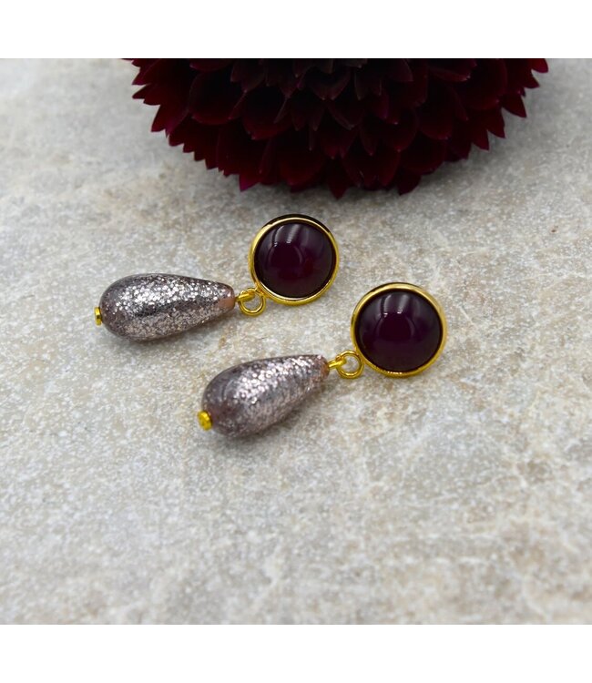 Maison Cachet Oorring Discètes Aubergine Brillant