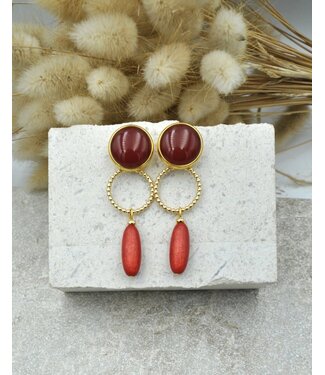 Maison Cachet Oorring Bulles Rouges