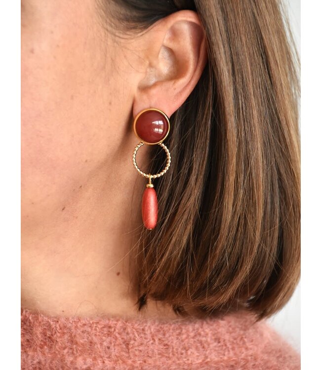 Maison Cachet Oorring Bulles Rouges