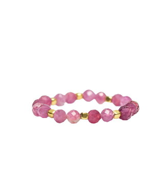 Ibu Jewels Ibu Jewels - Ring Stone Dot Pink tourmalin