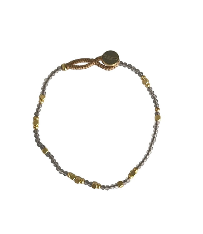 Ibu Jewels Ibu Jewels - Armband Lulu Liv Smoky Quartz Gold