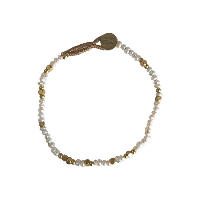 Ibu Jewels Armband Lulu Liv Pearl Silver