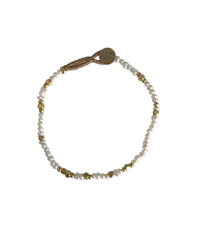 Ibu Jewels Armband Lulu Liv Pearl Silver