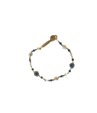 Ibu Jewels Ibu Jewels - Armband Lulu Flower Gold Gunmetal
