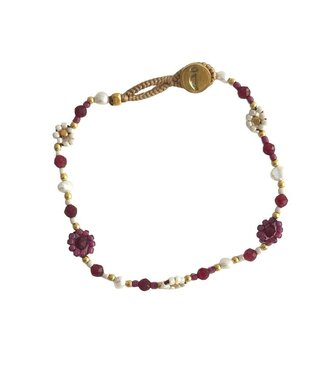 Ibu Jewels Ibu Jewels - Armband Lulu Flower Gold Bronze