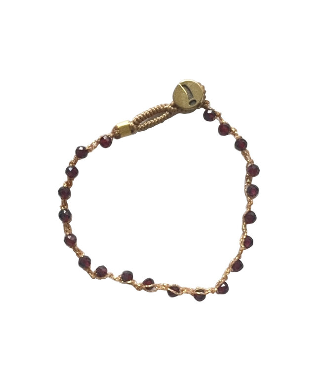 Ibu Jewels Ibu Jewels - Armband Lulu Fine Garnet