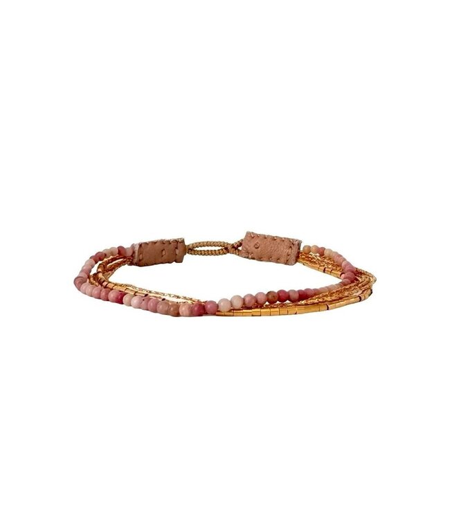 Ibu Jewels Ibu Jewels - Armband Lulu Ash Rodonite