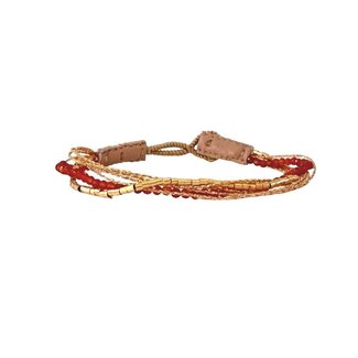 Ibu Jewels Armband Lulu Ash Carnelian