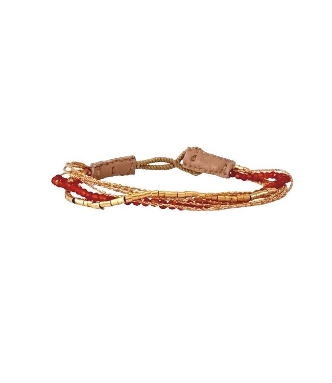 Ibu Jewels Armband Lulu Ash Carnelian