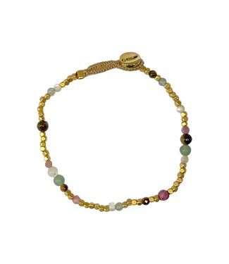Ibu Jewels Ibu Jewels - Armband Joanie Mix Bamboo Green