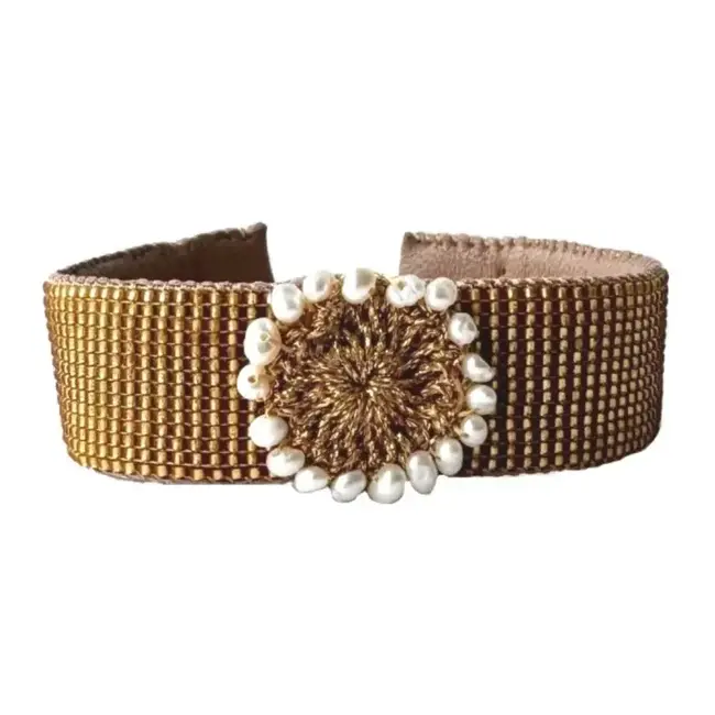 Ibu Jewels Armband Gold Bamboo