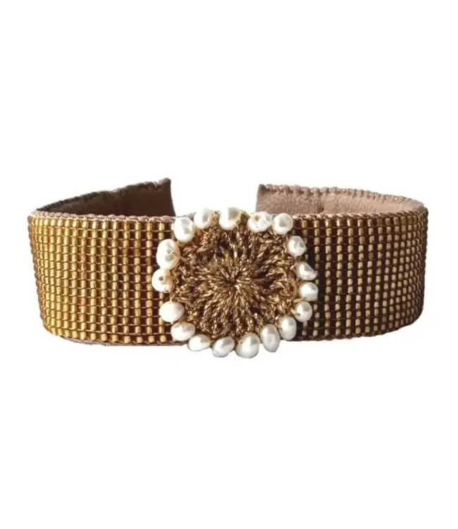 Ibu Jewels Armband Gold Bamboo