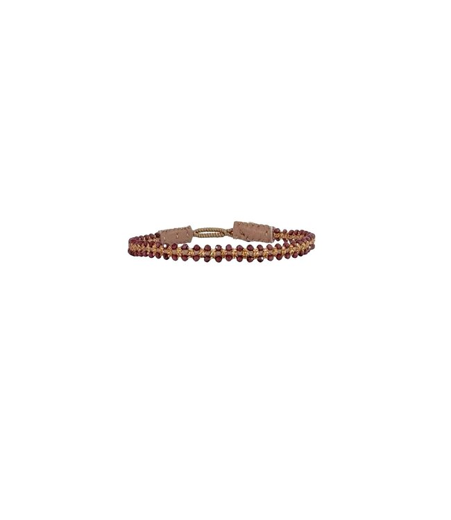 Ibu Jewels Ibu Jewels - Armband Cap Pure Garnet