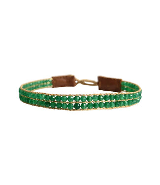Ibu Jewels Ibu Jewels - Armband Cap Lise Green Jade