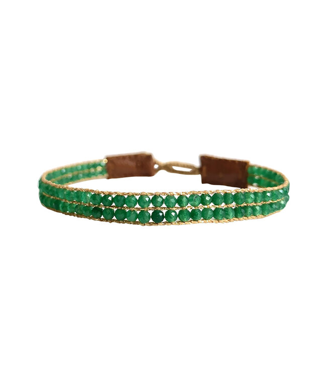 Ibu Jewels Ibu Jewels - Armband Cap Lise Green Jade