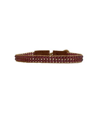 Ibu Jewels Ibu Jewels - Armband Cap Lise Garnet