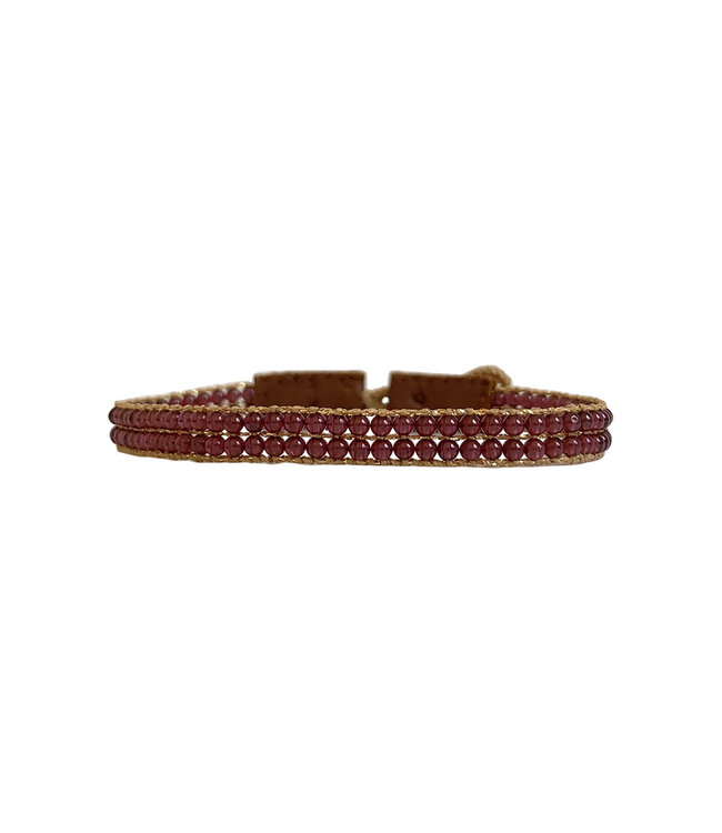 Ibu Jewels Ibu Jewels - Armband Cap Lise Garnet