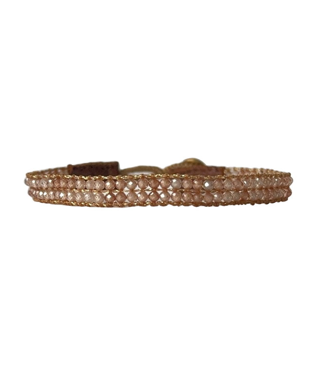 Ibu Jewels Ibu Jewels - Armband Cap Lise Champagne Quartz