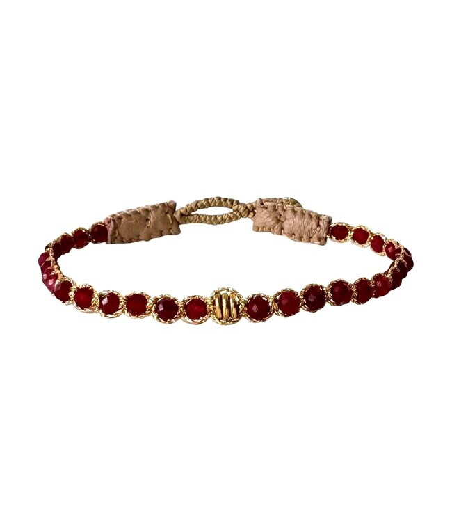 Ibu Jewels Ibu Jewels - Armband Cap Henry Ruby