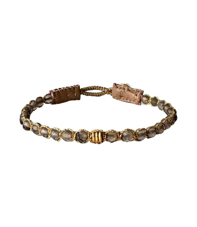 Ibu Jewels Ibu Jewels - Armband Cap Henry Smoky Quartz