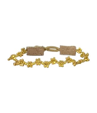 Ibu Jewels Ibu Jewels - Armband Cap Flower Gold