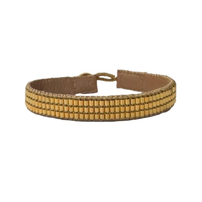 Ibu Jewels Armband Bamboo Gold