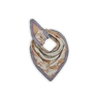 Codello Sjaal Jacquard Triangle Mix Flowers Grey